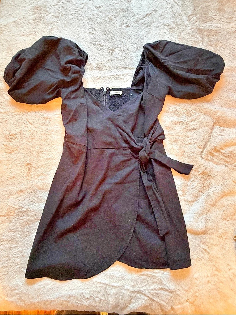 Abercrombie & Fitch Black Wrap Mini Dress